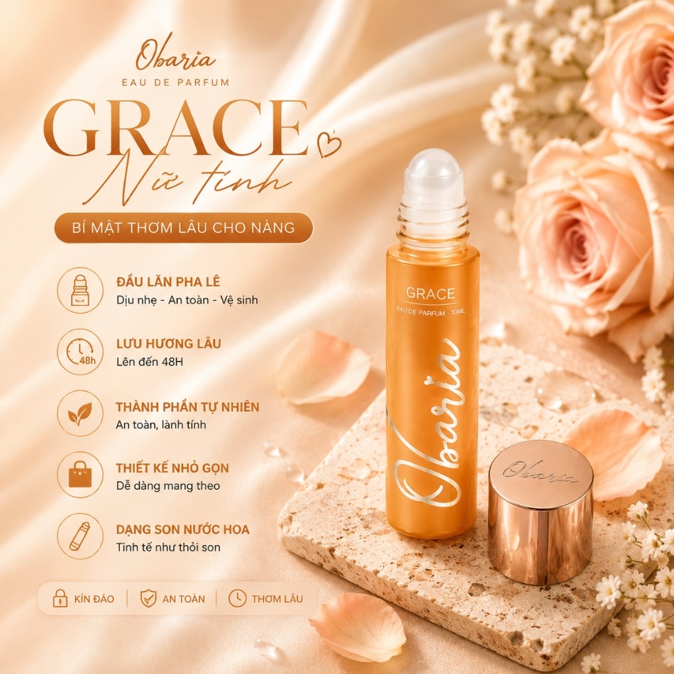 Son nước hoa vùng kín Obaria Grace – Lưu hương 48h