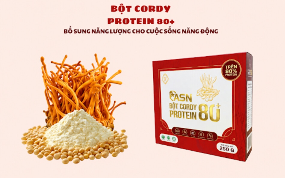 Bột Cordy Protein 80+ - Bổ sung năng lượng, chống mỏi cơ