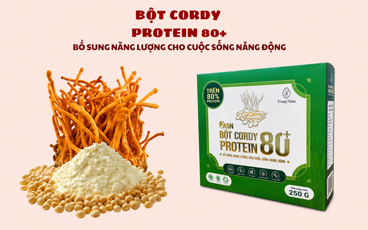 Bột Cordy Protein 80+ - Bổ sung năng lượng, chống mỏi cơ