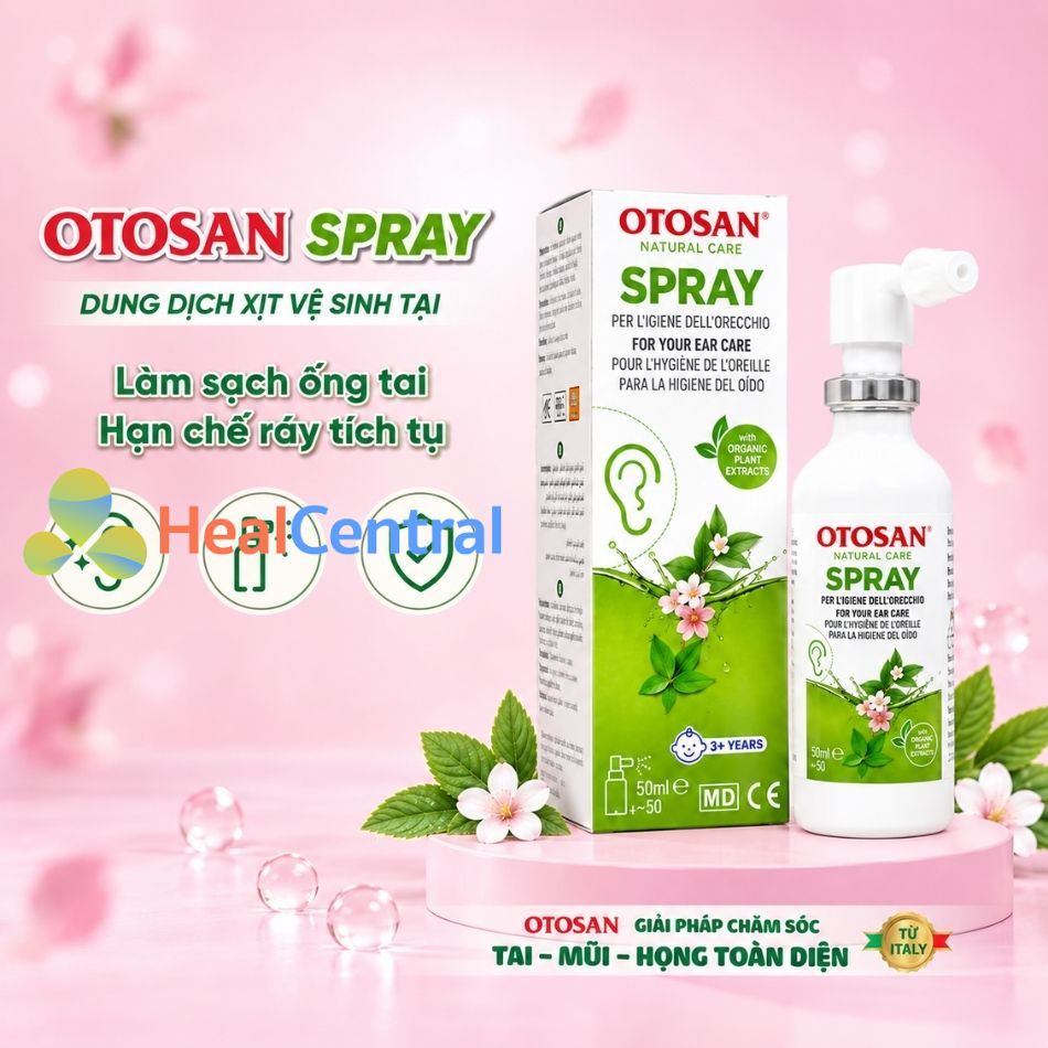 Dung dịch xịt vệ sinh tai Otosan Spray - Làm sạch tai chuyên sâu, tiện lợi, an toàn
